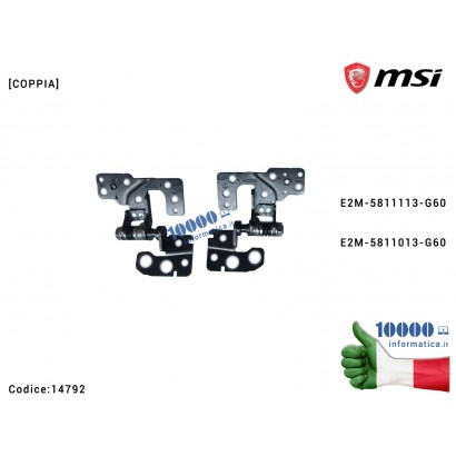 14792 Cerniere Hinges MSI Attack 2 GE66 Raider (MS-1541) GP66 Leopard (MS-1544) Pulse GL66 (MS-1583) GF66 Katana (MS-1581) (M...
