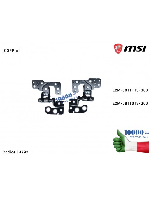 14792 Cerniere Hinges MSI Attack 2 GE66 Raider (MS-1541) GP66 Leopard (MS-1544) Pulse GL66 (MS-1583) GF66 Katana (MS-1581) (M...