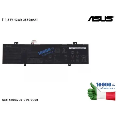 0B200-02970000 Batteria C31N1733 ASUS VivoBook Flip 14 TP412U TP412UA [11,55V 42Wh 3550mAh] 0B200-02970000