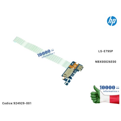 924929-001 USB Board SD Card HP 250 G6 255 G6 15-BS 15-BW 15-BU TPN...