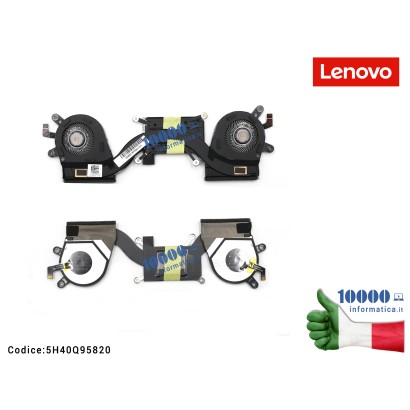 5H40Q95820 Kit Termico Ventola Fan CPU + Dissipatore LENOVO Yoga 73...