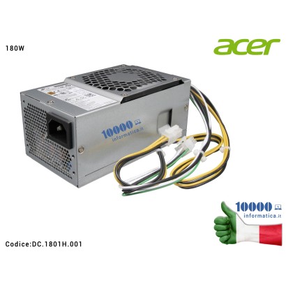 DC.1801H.001 Alimentatore PSU 180W APFC ACER Desktop Veriton X2660G B850 ES2720G B450 S4660G X4660G X6660G S2660G D850 ES2730...