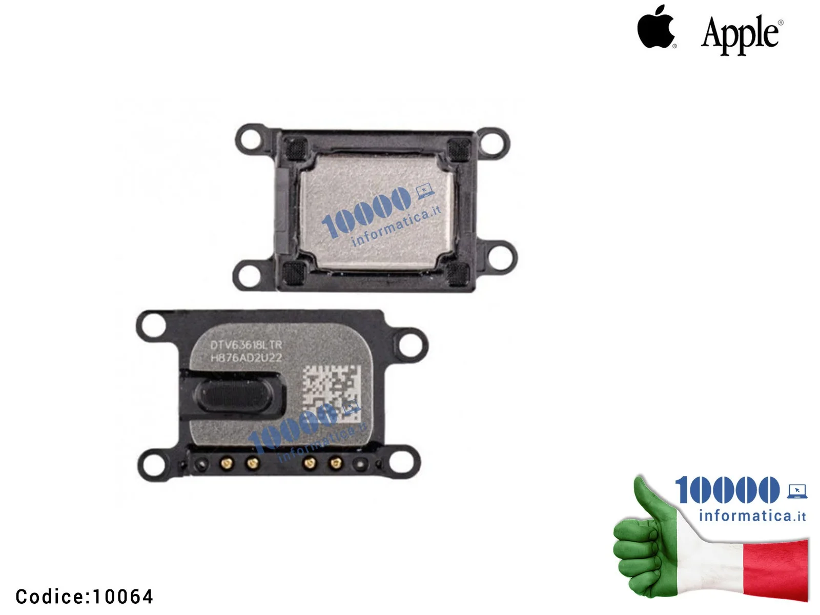 10064 Altoparlante Orecchio EarSpeaker APPLE iPhone 7 7G (A1660) (A1778) (A1779)