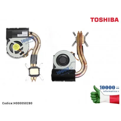 H000050280 Ventola Fan con Dissipatore Heatsink TOSHIBA Satellite C850 C855 C875 C870 L850 L870 C50 C55-A-1Hl C55 C855-17X (V...