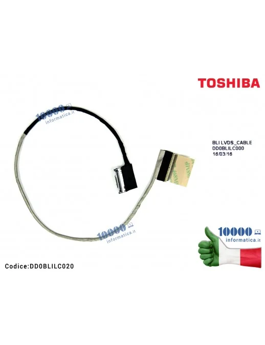 DD0BLILC020 Cavo Flat LCD TOSHIBA Satellite L50-B (40 PIN) L55D-B S55-B L55-B L55T-B C55T-B S55-B52 DD0BLILC020 DD0BLILC000 D...