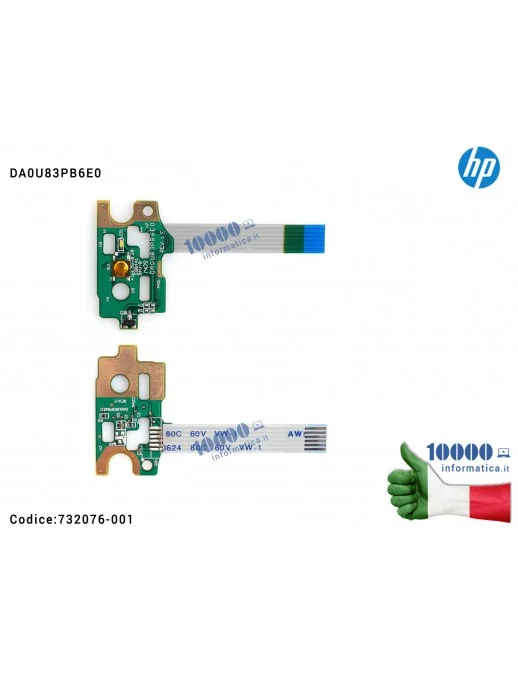 732076-001 Pulsante Tasto Accensione Power Board HP 14-N 15-N 15-F 732076-001 DA0U83PB6E0 DA0U83PB6B0 DA0U83PB6C0