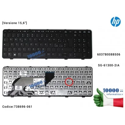 738696-061 Tastiera Italiana HP ProBook 650 G1 ProBook 655 G1 [Versione 15,6"]