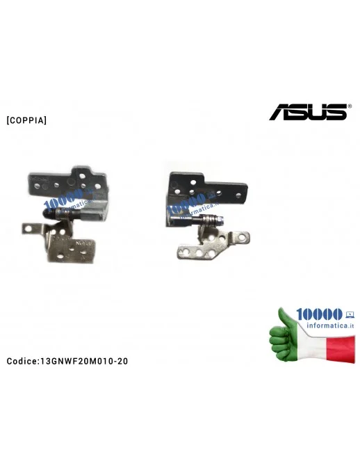 13GNWF20M010-20 Cerniere Hinges ASUS N61 N61DA N61JA N61JQ N61JV N61VN N61VG X64V [COPPIA] N61-JL N61-JR 13GNWF20M010-1 13GNW...