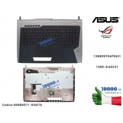 90NB0D71-R30IT0 Tastiera Italiana Completa di Top Case Superiore ASUS ROG G752 G752V G752VS G752VSK 13NB09Y0AP0631 13N0-SIA0C...