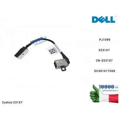 231X7 Connettore alimentazione DC301016G00 04VP7C Dell Inspiron Vostro 15 3510 3400 34 Connettore di Alimentazione DC Power J...