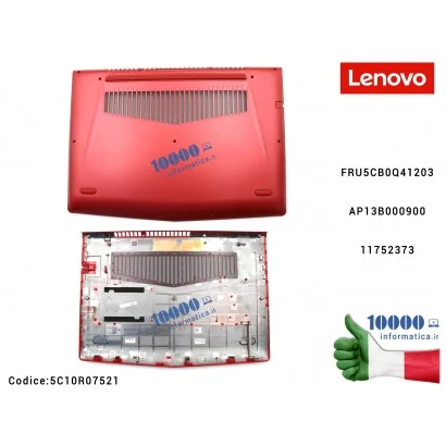 5CB0Q41203 Bottom Case Scocca Inferiore [ROSSO] LENOVO Legion Y520-15IKBN (80WK) Y520 R520 R720 (Red) AP13B000900 FRU5CB0Q412...