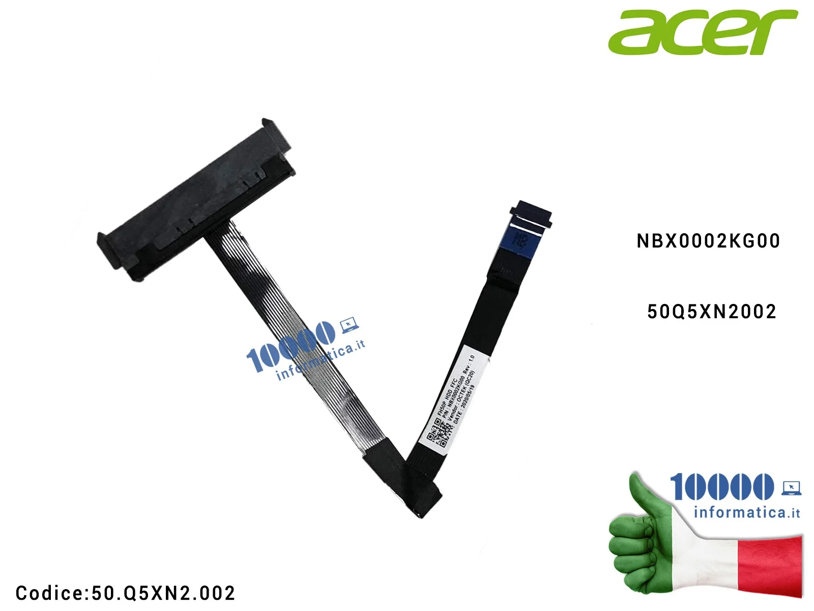 50.Q5XN2.002 Cavo Hard Disk HDD ACER Nitro 5 AN515-43 AN515-44 AN517-71 AN517-51 FH50P HDD FFC NBX0002KG00 50Q5XN2002 50.Q5XN...
