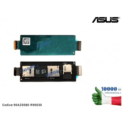 90AZ0080-R90030 IO FPC ZenFone 2 ZE550ML (Z008D) ZE551ML (Z00AD) SD-Card Connettore Lettore DUAL SIM 90AZ0080-R90030 Cavo Col...