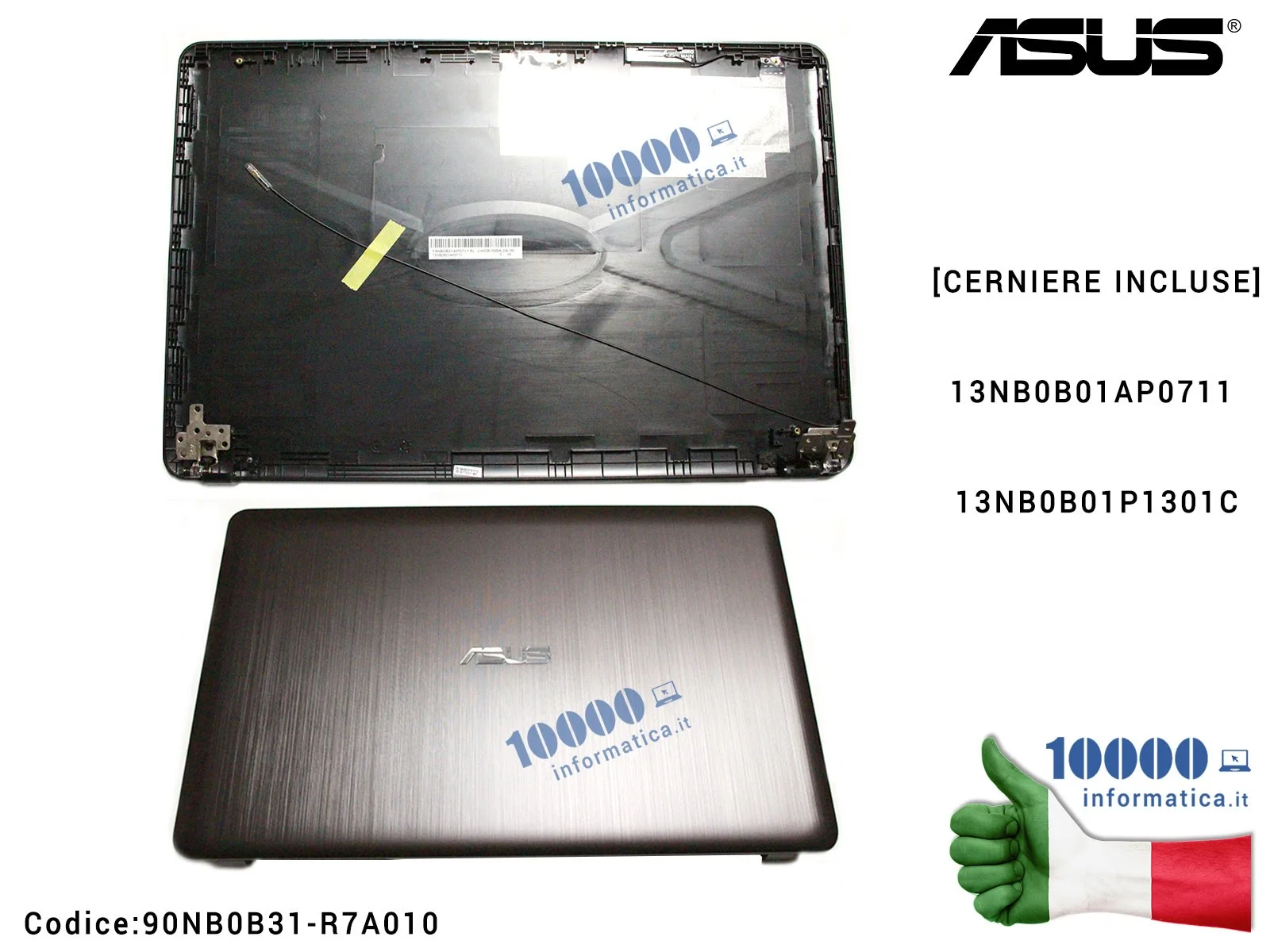 90NB0B31-R7A010 Cover LCD ASUS VivoBook X540 (BROWN) X540L X540LA X540LJ X540S X540SA X540SC X540B X540BA X540UP X540YA 13NB0...