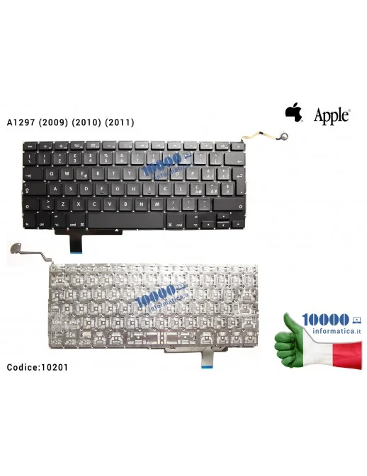 10201 Tastiera Italiana APPLE MacBook Pro 17" A1297 (2009) (2010) (2011) [SENZA RETROILLUMINAZIONE]