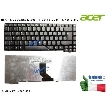 KB.INT00.459 Tastiera Italiana ACER Aspire 4930 4520 4710 4720 5920 5930 4930 5720 6935 [NERA] NSK-H370E 9J.N5982.70E PK13047...