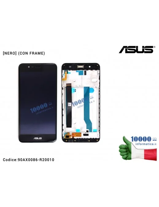 90AX0086-R20010 Display LCD con Vetro Touch Screen ASUS ZenFone 3 Max ZC520TL (X008D) [NERO] (CON FRAME)