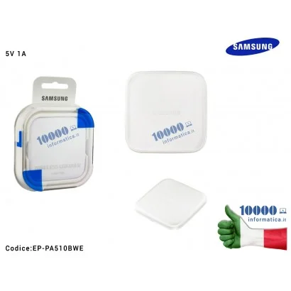 EP-PA510BWE Ricarica Wireless Pad Mini SAMSUNG Charging Pad Qi Compatible [BIANCO]