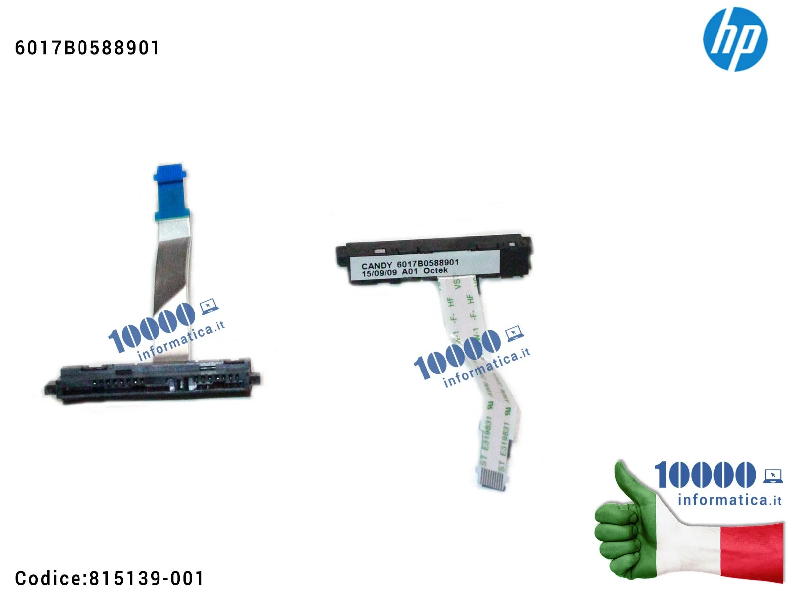 815139-001 Cavo Connettore Hard Disk HDD SATA HP Pavilion 14-AF 14-AC 6017B0588901 240 G5 245 G5 246 G5 14-AM 14-AN 14-AQ 815...