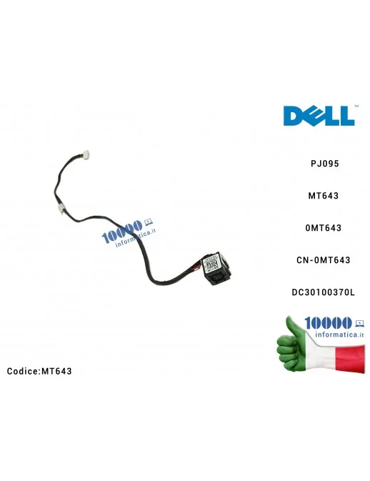 MT643 Connettore DC Power Jack PJ095 DELL Latitude E6400 E6410 E6500 M2400 MT643 0MT643 CN-0MT643 DC30100370L