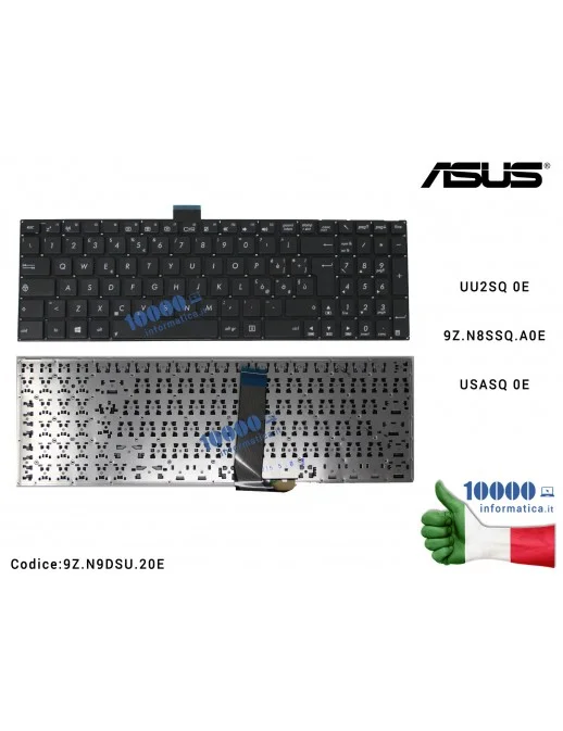 0KNB0-612RND00 Tastiera Italiana ASUS S500 S500C S500CA S550 S550C S550CA S550CM S550CB V500 V500C (NO FRAME) (FLAT CORTO) 0K...