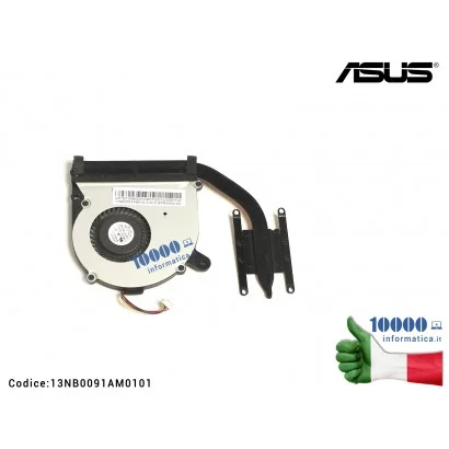 13NB0091AM0101 Dissipatore + Ventola di Raffreddamento Fan CPU ASUS S400 S400C S400CA F502 F502C F502CA S500 S500C S500CA V50...