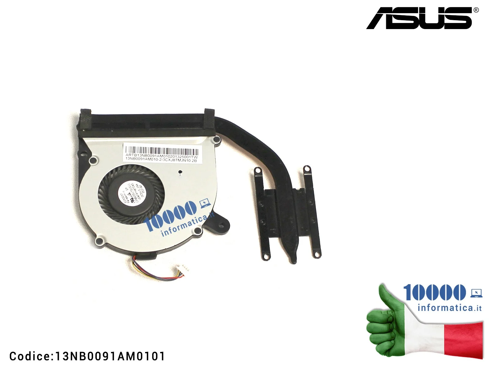 13NB0091AM0101 Dissipatore + Ventola di Raffreddamento Fan CPU ASUS S400 S400C S400CA F502 F502C F502CA S500 S500C S500CA V50...