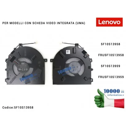 5F10S13958 Ventola di Raffreddamento Fan CPU LENOVO [UMA] IdeaPad 5 Pro 14ITL6 (82L3) 14ACN6 (82L7) 14IAP7 14ARH7 [MODELLO VG...