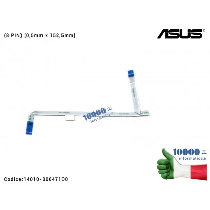 14010-00647100 Cavo Collegamento Touchpad TP FFC (8 PIN) [0,5mm x 152,5mm] ASUS X509 X509D X509F X509FJ X509J X509MA X509U X5...