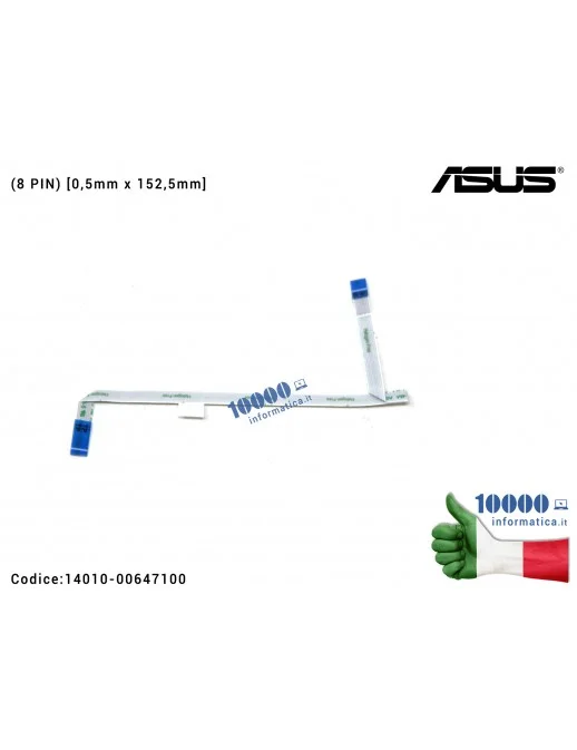 14010-00647100 Cavo Collegamento Touchpad TP FFC (8 PIN) [0,5mm x 152,5mm] ASUS X509 X509D X509F X509FJ X509J X509MA X509U X5...