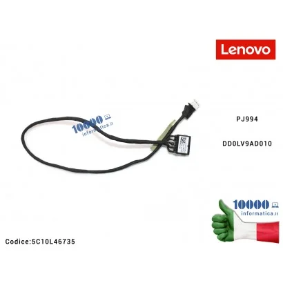 5C10L46735 Connettore DC Power Jack PJ994 LENOVO IdeaPad [27 cm] V310-14IKB (80T2) V310-14ISK (80SX) V310-15ISK (80SY) V310-1...
