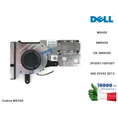 M5H50 Ventola Fan GPU DELL Inspiron 14 3451 3452 15 3551 3552 M5H50 0M5H50 CN-0M5H50 FG6T DFS501105FQ0T + Dissipatore (Heatsi...