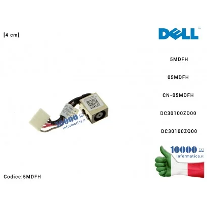 5MDFH Connettore DC Power Jack PJ529 DELL Latitude 5480 5488 5490 5491 5495 [4 cm] 5MDFH 05MDFH CN-05MDFH DC30100ZD00 CDM70 D...