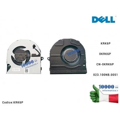 KRK6P Ventola Fan CPU DELL Inspiron 5410 5415 5418 Vostro 5510 5515 7415 (4 PIN) KRK6P 0KRK6P CN-0KRK6P 023.100NB.0051
