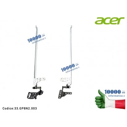 33.GP8N2.003 Cerniere Hinges ACER Aspire A715-71 A715-71G A715-72 A715-72G [COPPIA] 33GP8N2003 33.GP8N2.003