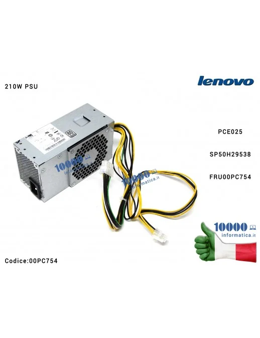 Alimentatore 210W LENOVO ThinkStation P320 Power Supply SFF PCE025 SP50H29538 FRU00PC754