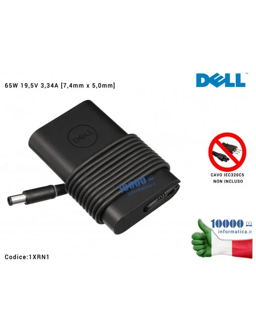 Alimentatore DELL 65W 19,5V 3,34A [7,4mm x 5,0mm] Latitude 7389 7390 7480 7490 E5270 E5470 E7270 E7470 5490 E5530 E6420 E6430 E6