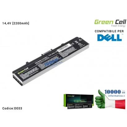 Batteria 0RN873 Green Cell Compatibile per DELL (14,8V) Inspiron 1525 1526 1545 1546 PP29L PP41L [2200mAh]