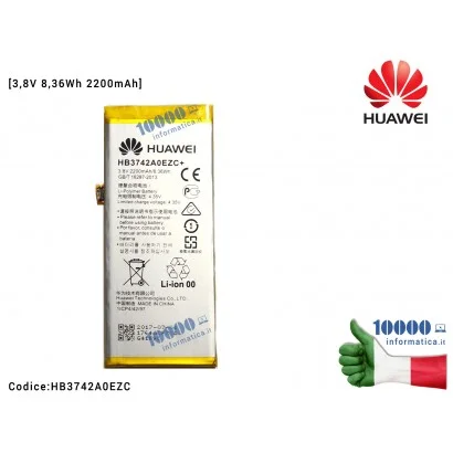 Batteria 24021764 HUAWEI P8 Lite (ALE-L21) Y3 2017 (CRO-L02) Y3 2018 (CAG-L03) [2200mAh 3,8V 8,36Wh] 1ICP4/42/97