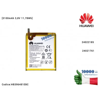 Batteria 24022185 24022000 24021761 HUAWEI Y6 II (CAM-L21) Honor 5X (KIW-L21) G8 (RIO-L01) Honor 6 (H60-L04) [3100mAh 3,8V 11,78