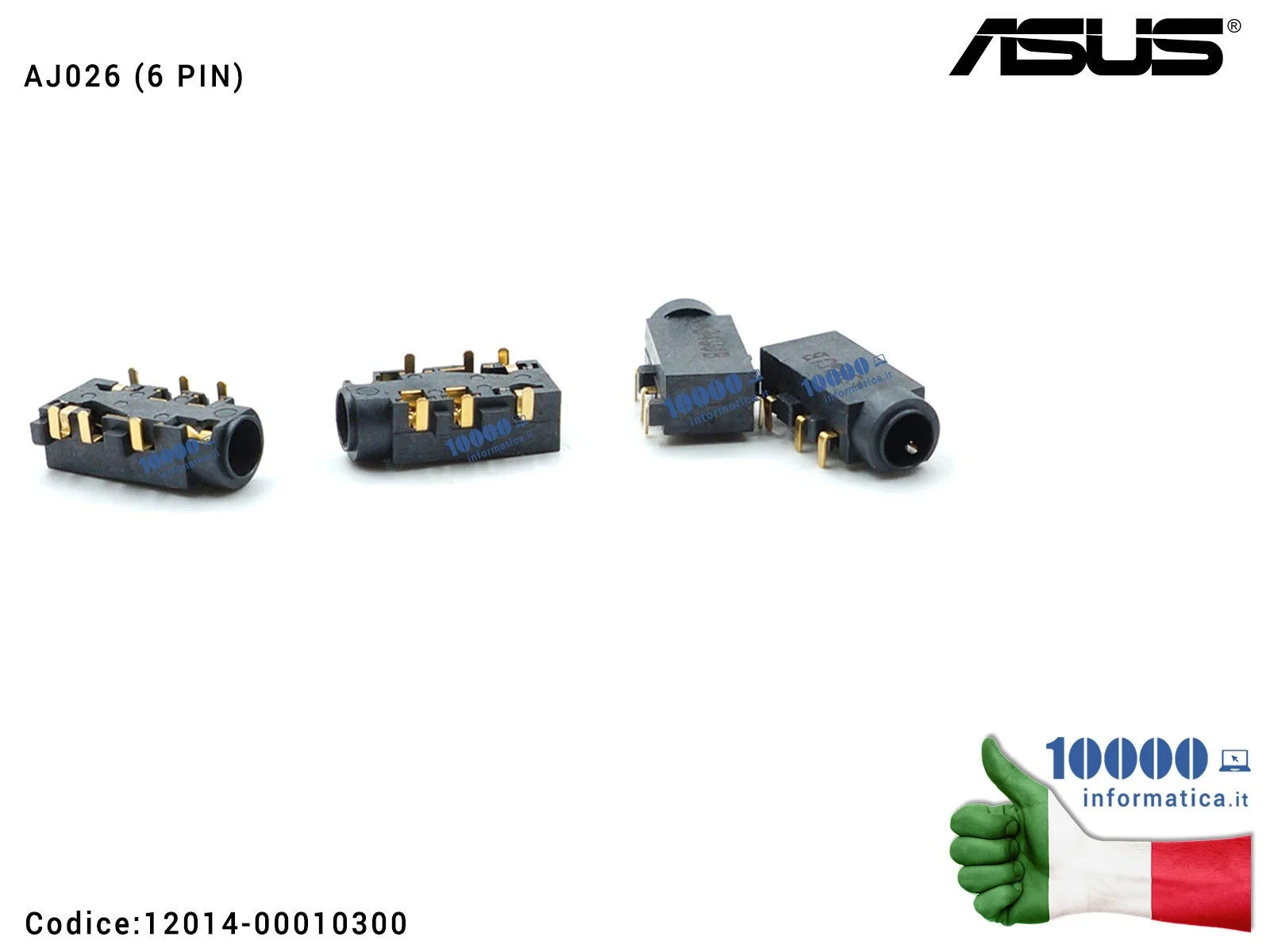 12014-00010300 Connettore Audio Jack AJ026 ASUS N550 N550J N550JA N550JK N550JV G550J ZenBook UX32VD UX32LN UX32A UX302L UX32V
