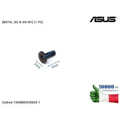 13GMBKXC050Z-1 Vite di Fissaggio Notebook [M2*5L (K) B-ZN NY] (1 PZ) ASUS A555LD F302LA F553MA F555LA F555LD F556U G750J K501...
