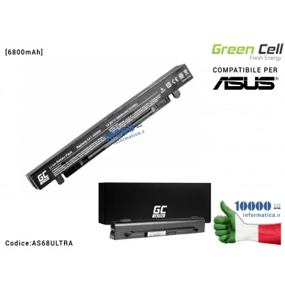 Batteria A41-X550 Green Cell Compatibile per ASUS A450 A550 X550 X550CA X550CC X550VC R510 R510CA [6800mAh]