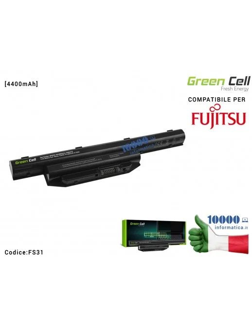 Batteria BPS229 Green Cell Compatibile per FUJITSU LifeBook A514 A544 A555 AH544 AH564 E547 E554 E733 E734 E743 E744 E746 E753 E