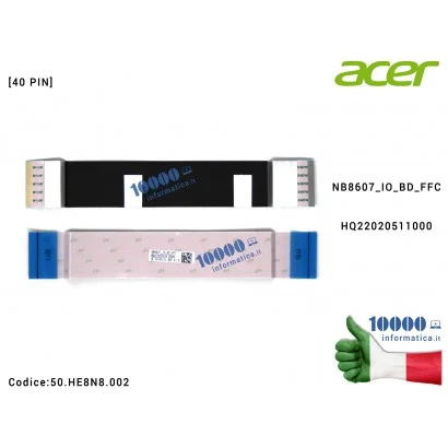 Cavo Collegamento FFC USB I/O MB ACER Aspire A315-22G A315-22 [40 PIN] NB8607_IO_BD_FFCHQ22020511000 50HE8N8002 50.HE8N8.002