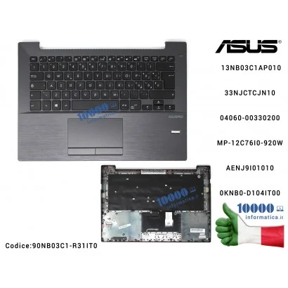 90NB03C1-R31IT0 Tastiera Italiana Completa di Top Case Superiore ASUS ASUSPRO Essential PU301LA PU301L 13NB03C1AP010 33NJCTCJ...