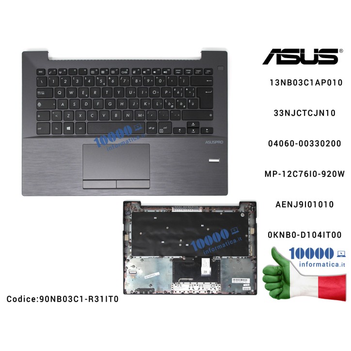 Tastiera Italiana Completa di Top Case Superiore ASUS ASUSPRO Essential PU301LA PU301L 13NB03C1AP010 33NJCTCJN10 04060-00330200