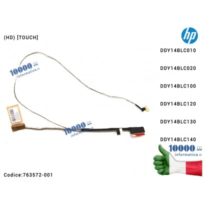 763572-001 Cavo Flat LCD HP (HD) [TOUCH] Pavilion 15-P Envy 15-K 15-V DDY14BLC010 DDY14BLC020 DDY14BLC100 DDY14BLC120 DDY14BL...