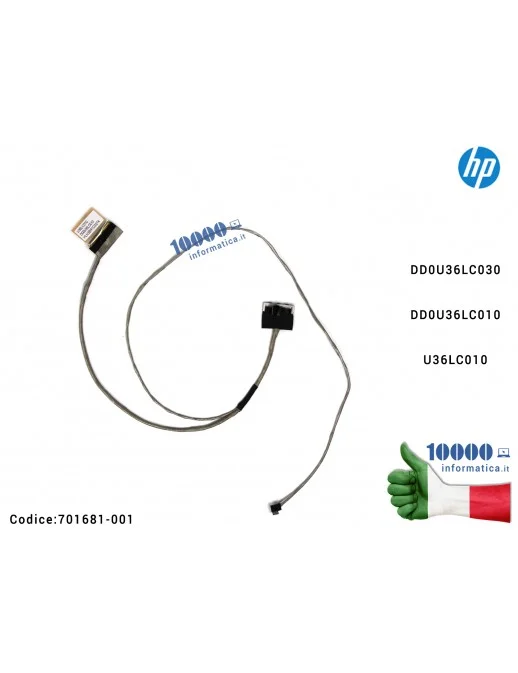 Cavo Flat LCD HP Pavilion 15-B 15-B000 15-B119WM 15-B105SH 15-B142DX DD0U36LC030 DD0U36LC010 DD0U36LC000
