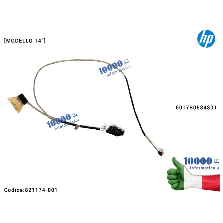Cavo Flat LCD HP [MODELLO 14"] EliteBook 820 G3 840 G3 845 G3 740 G3 745 G3 6017B0584801 740 745 820 845 840 850 G3 840 G4 Folio